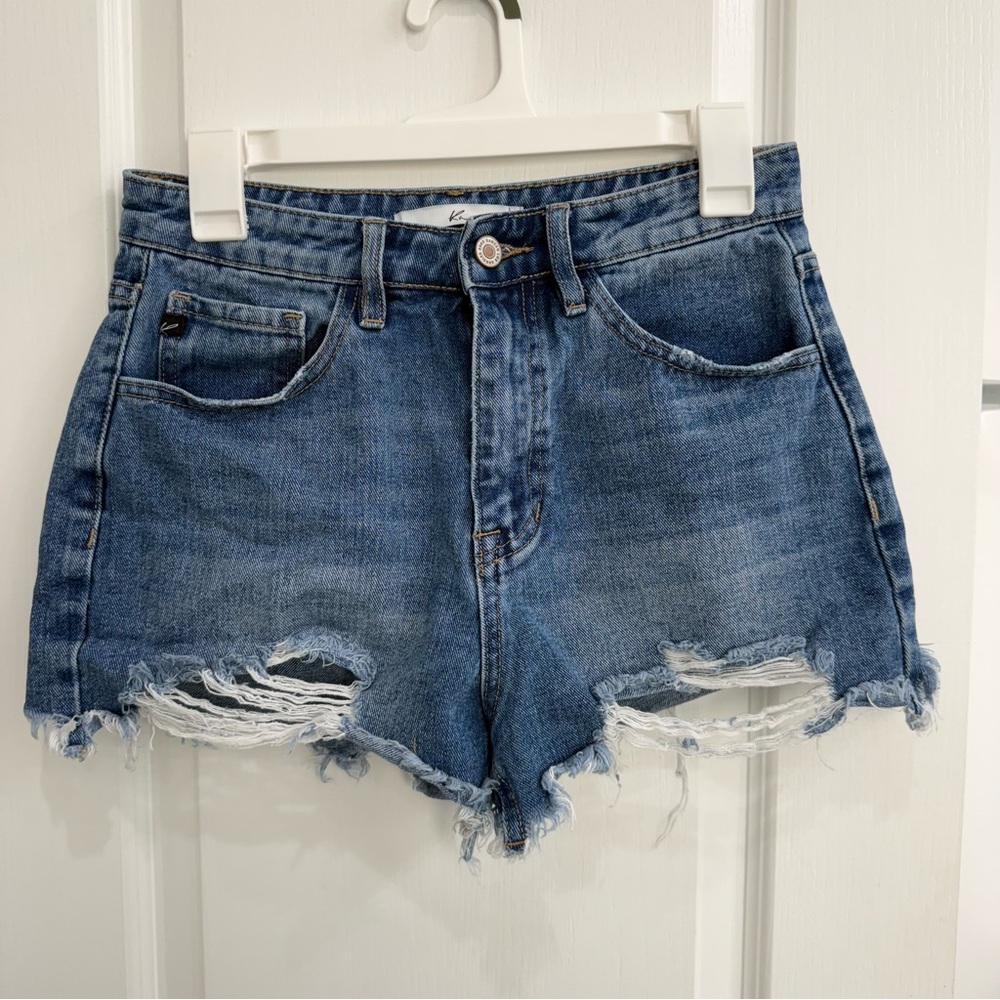 KanCan Denim Blue Distressed Women's Size 5/26 Shorts